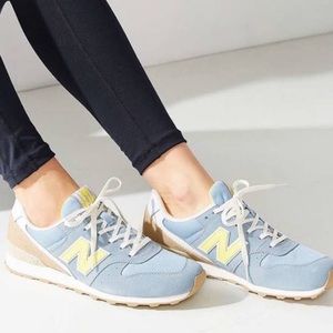 Blue and Yellow New Balance 696